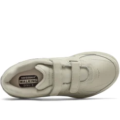 Clearance New Balance Ww577Vb Beige Leather Velcro Walking Shoe