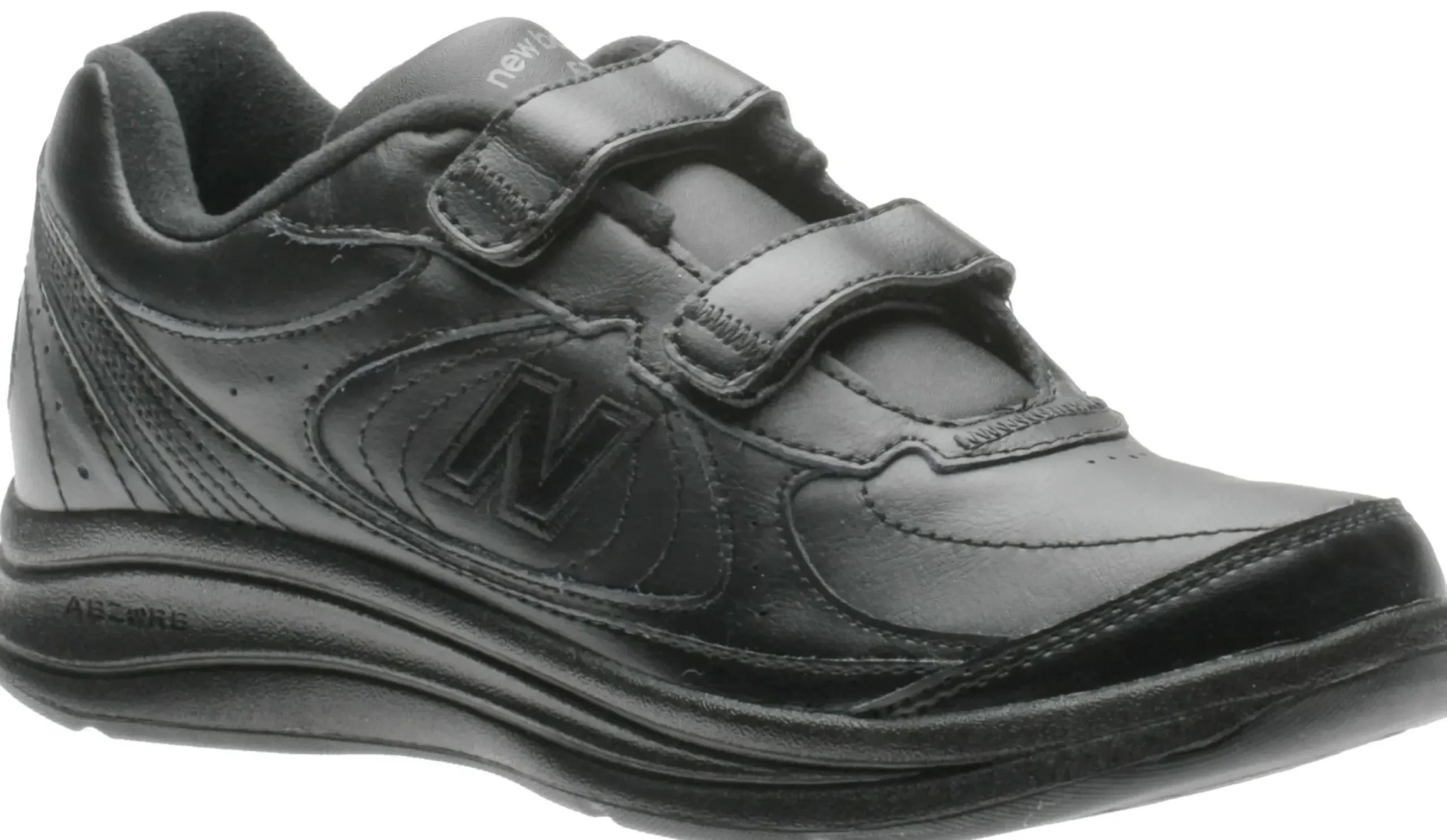 Outlet New Balance Ww577Vk Black Leather Velcro Walking Shoe