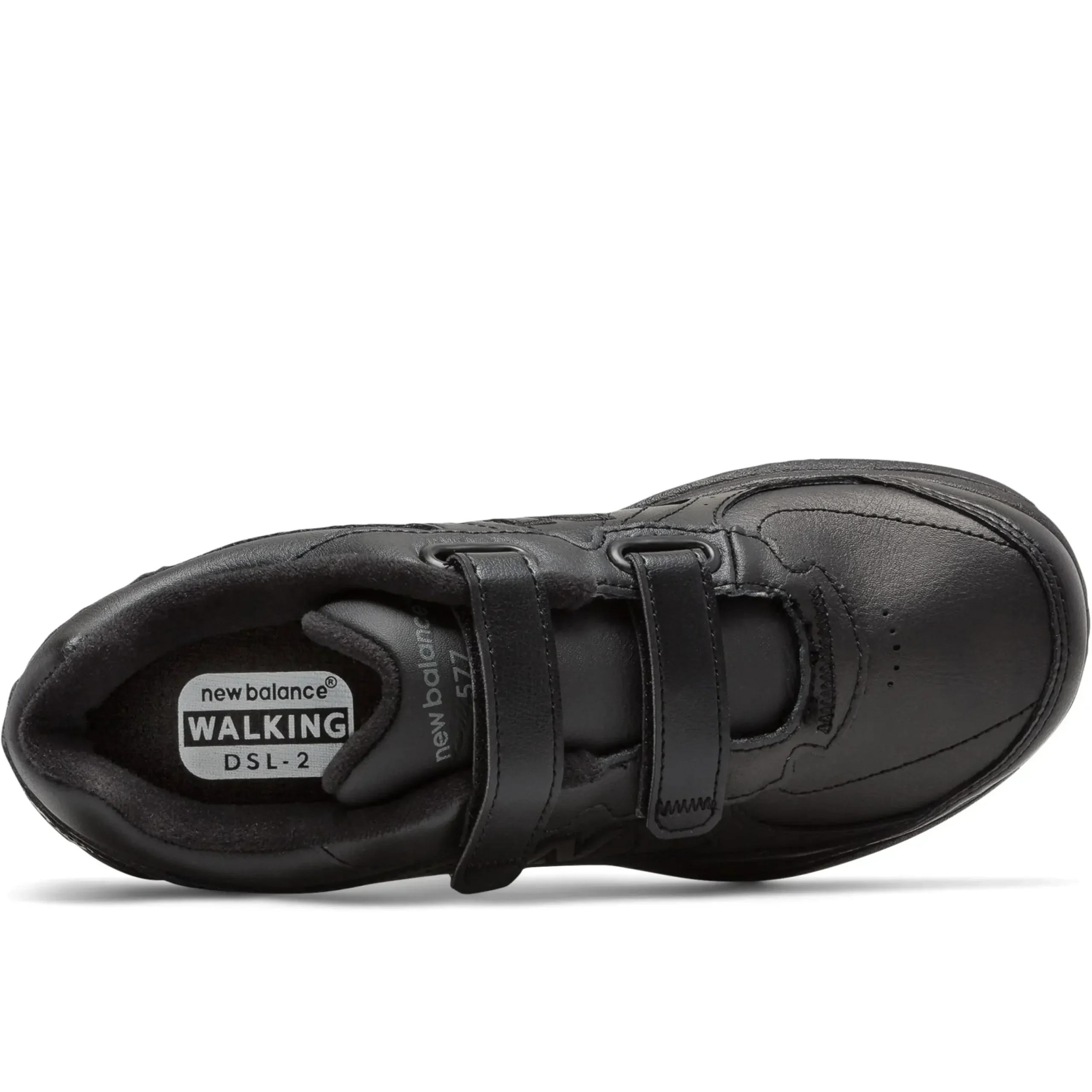 Outlet New Balance Ww577Vk Black Leather Velcro Walking Shoe