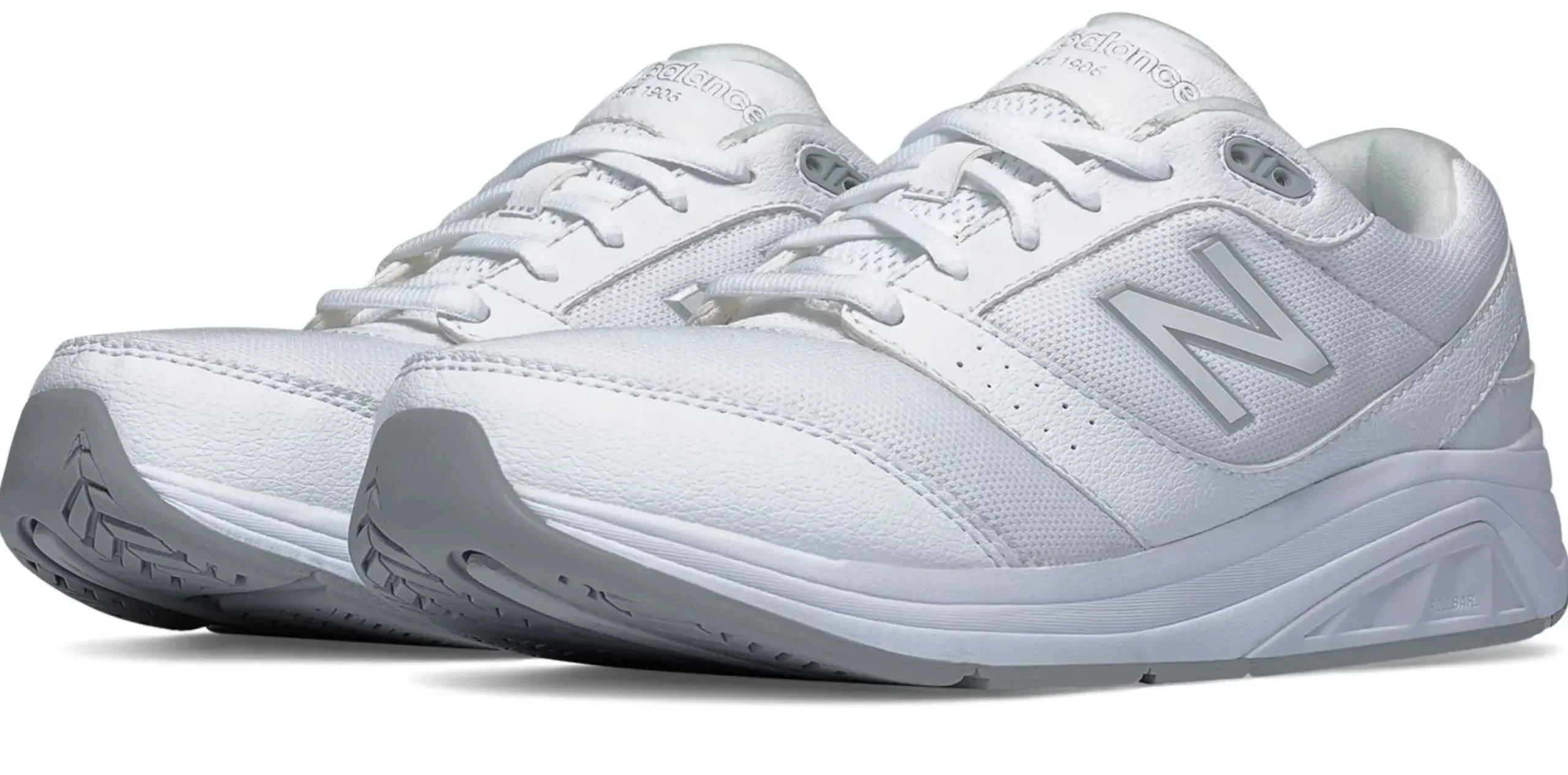 Sale New Balance Ww928Wb3 White Leather Lace-Up Walking Shoe