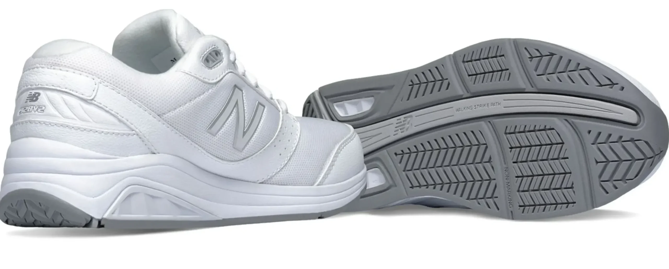 Sale New Balance Ww928Wb3 White Leather Lace-Up Walking Shoe