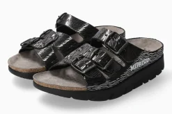 New Mephisto Zach Zebra Black Slide Sandal