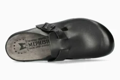 Clearance Mephisto Zaverio Unisex Black Leather Clog